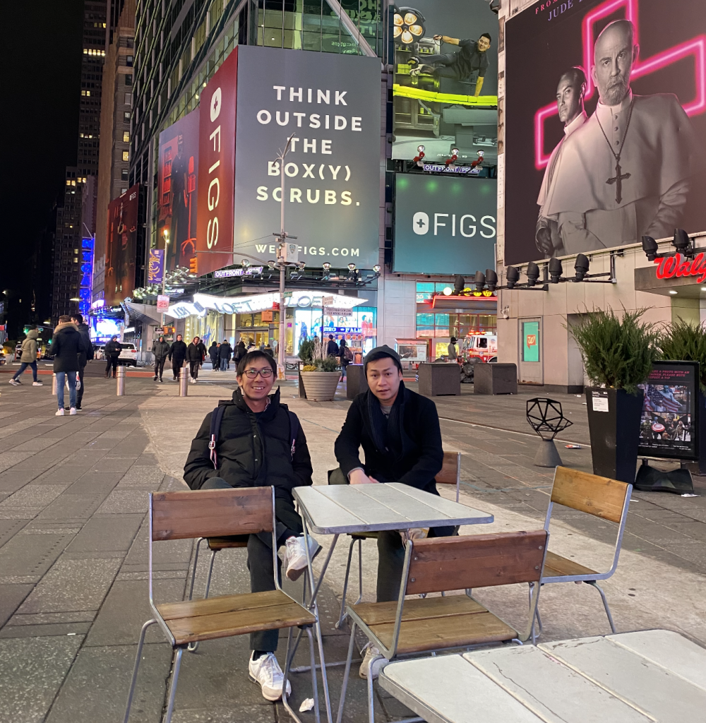 Ken Sitti in Time Square NYC 2020